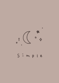 シンプルお月さまと星。