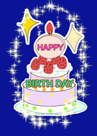 HAPPY BIRTH DAY Blue