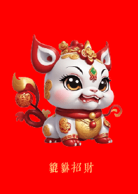 可愛貔貅招財