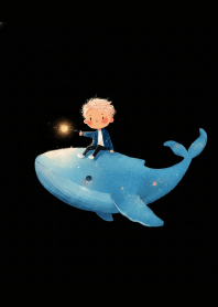 My Co-Pilot's a Starry Whale! X