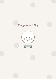 Tongue-out Bichon Frise -beige- 2