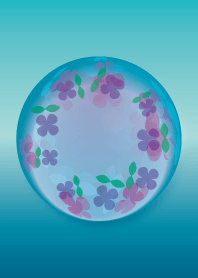 purple flowers circle