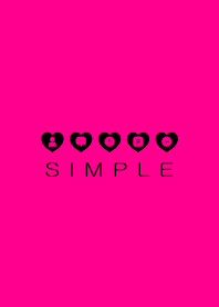 SIMPLE HEART(pink black) V.24b