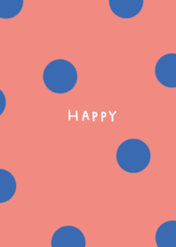 Milk orange and blue polka dots.