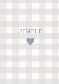SIMPLE HEART -check milkyblue(JP)