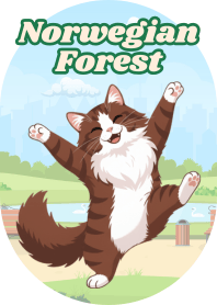 Healing Norwegian Forest Cat (B/W 05)