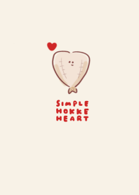 simple Atka mackerel heart beige