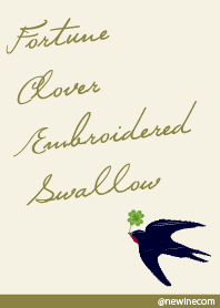 Fortune Clover Embroidered Swallow