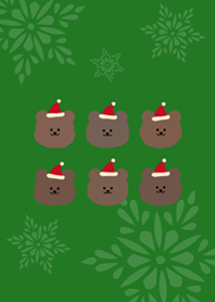 Christmas hat teddy bear(jungle green)