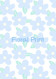 Floral Print - Blue