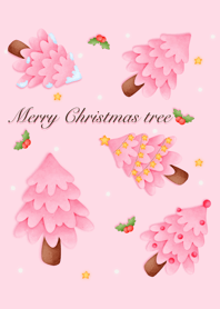 Merry Christmas tree : pink