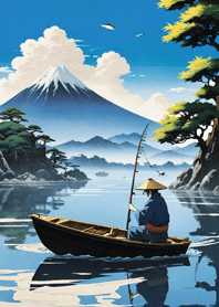 Mountain, Sea, and Moonlit Night c3D1Fa