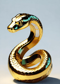 Chibi golden snake   0878Fb