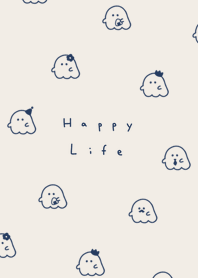 .ผีน่ารัก. beige navy