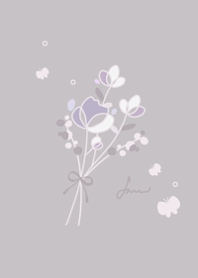 花束ブーケをそえて・グレージュ