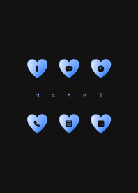 BLUE HEART -black-