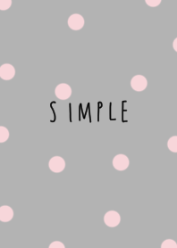 Gray and pink beige polka dots.