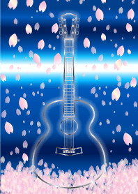 桜とアコスティックギター2