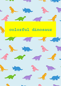colorful dinosaur /blue yellow