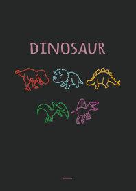Black Pink : Colorful dinosaur