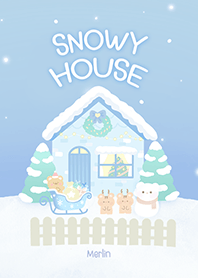snowy house