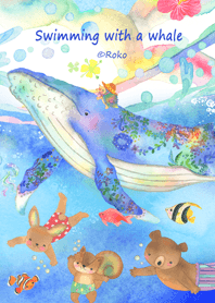 Swimming with a whale