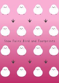 Snow Fairy Bird and Footprintsj-RED GRAD