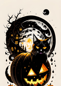 halloween cat 46779a