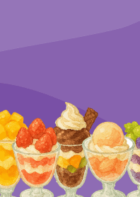 various parfaits3 on purple