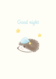 Sleeping Hedgehog -blue-