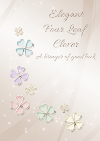 Elegant Four-Leaf Clover.*Ch Gold