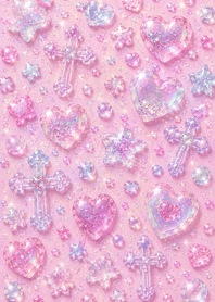 Cross Heart Pink Kaleidoscope | Bitasui