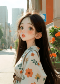 Pretty Girl and Japanese Costume V.1.