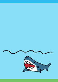 Shark Day01 on blue