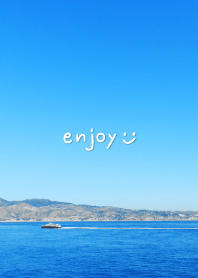 Blue sea, sky and ship29 from Japan