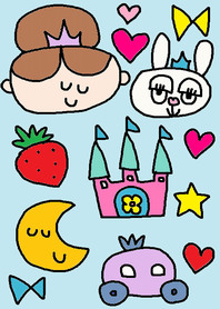 (princess x light blue )