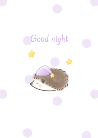 Sleeping Hedgehog -purple- Dot