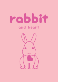 rabbit & heart Light orchid pink