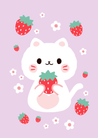 MEEMEE Cat with strawbrry 11