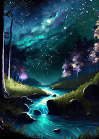 Beautiful starry night view#2301