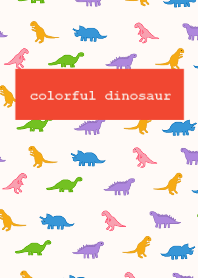 colorful dinosaur /red