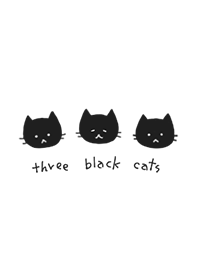 three black cats