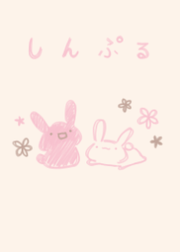 dull color pink bollpoint pen rabbit