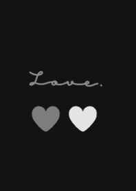 Pair Hearts. Black.