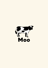 Moo 牛　シンプル　クリーム