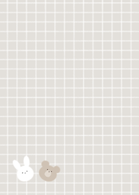 Plaid with bear and rabbit