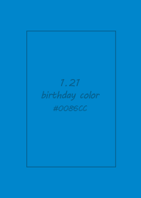 birthday color - January 21