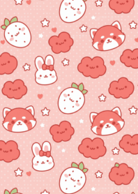 Strawberry Red Panda Kawaii