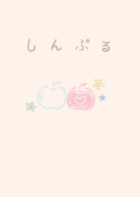 dull color bollpoint pen apple