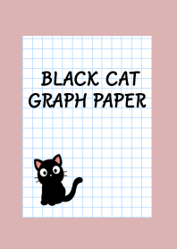 BLACK CAT GRAPH PAPER/DUSTY PINK